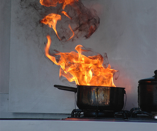 Keukenbrand in de horeca voorkomen